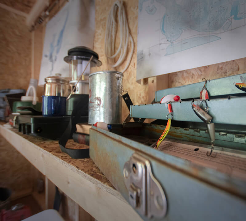 fishing gear storage idea