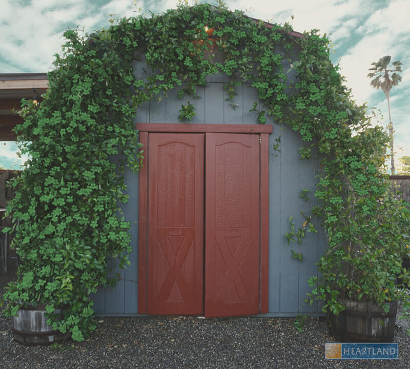 bar shed front doors