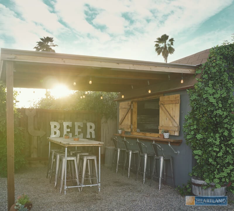 outdoor bar shed plans