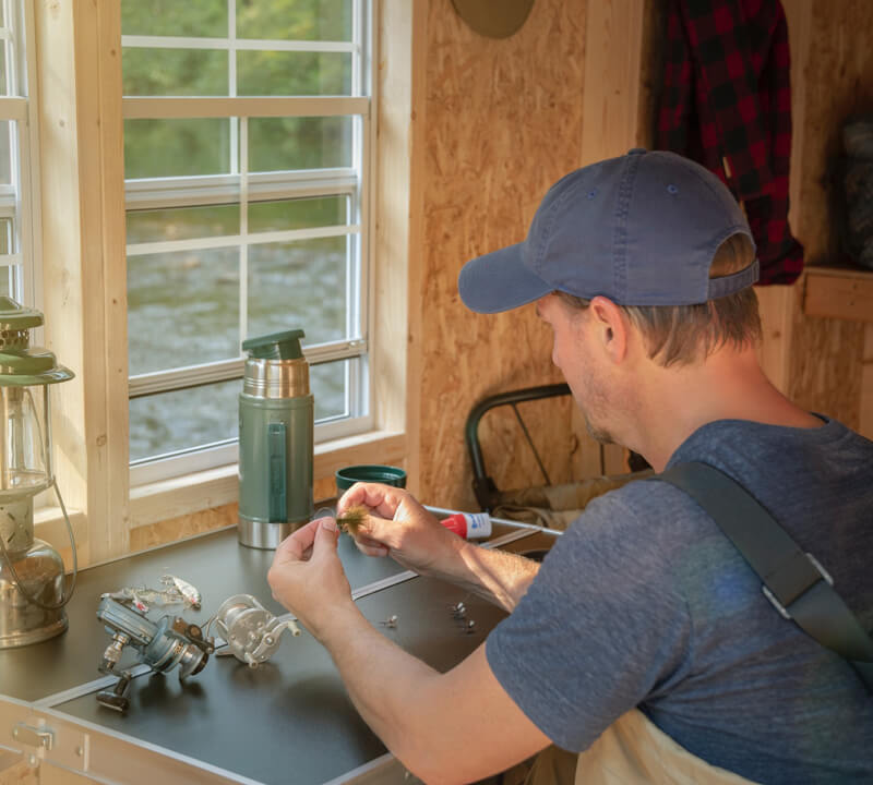 Shed for fishing gear storage